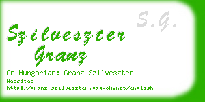 szilveszter granz business card